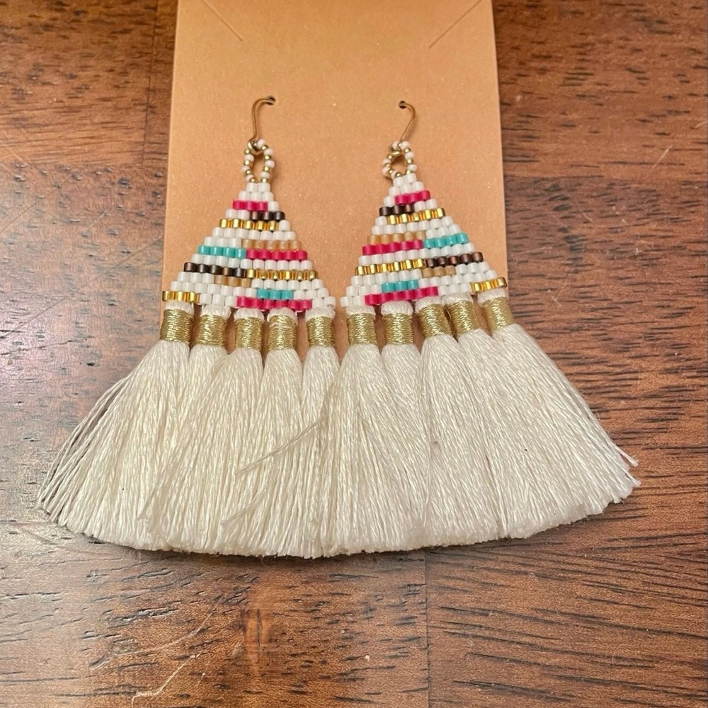 VIBRANT Beaded Tassel Statement Earrings! Boho Festival Chic & Summer Vibes ✨